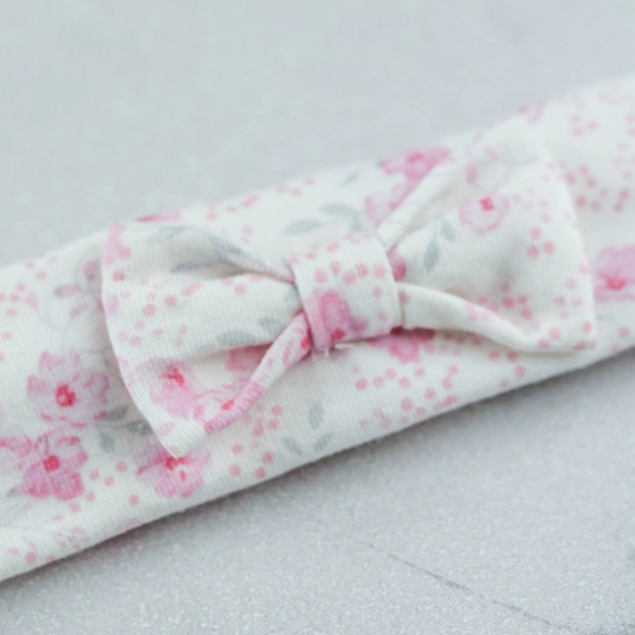 Kylie Girls Floral Print Babygrow & Hairband Set