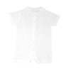 White Organic Cotton Short Sleeve Baby Onsie