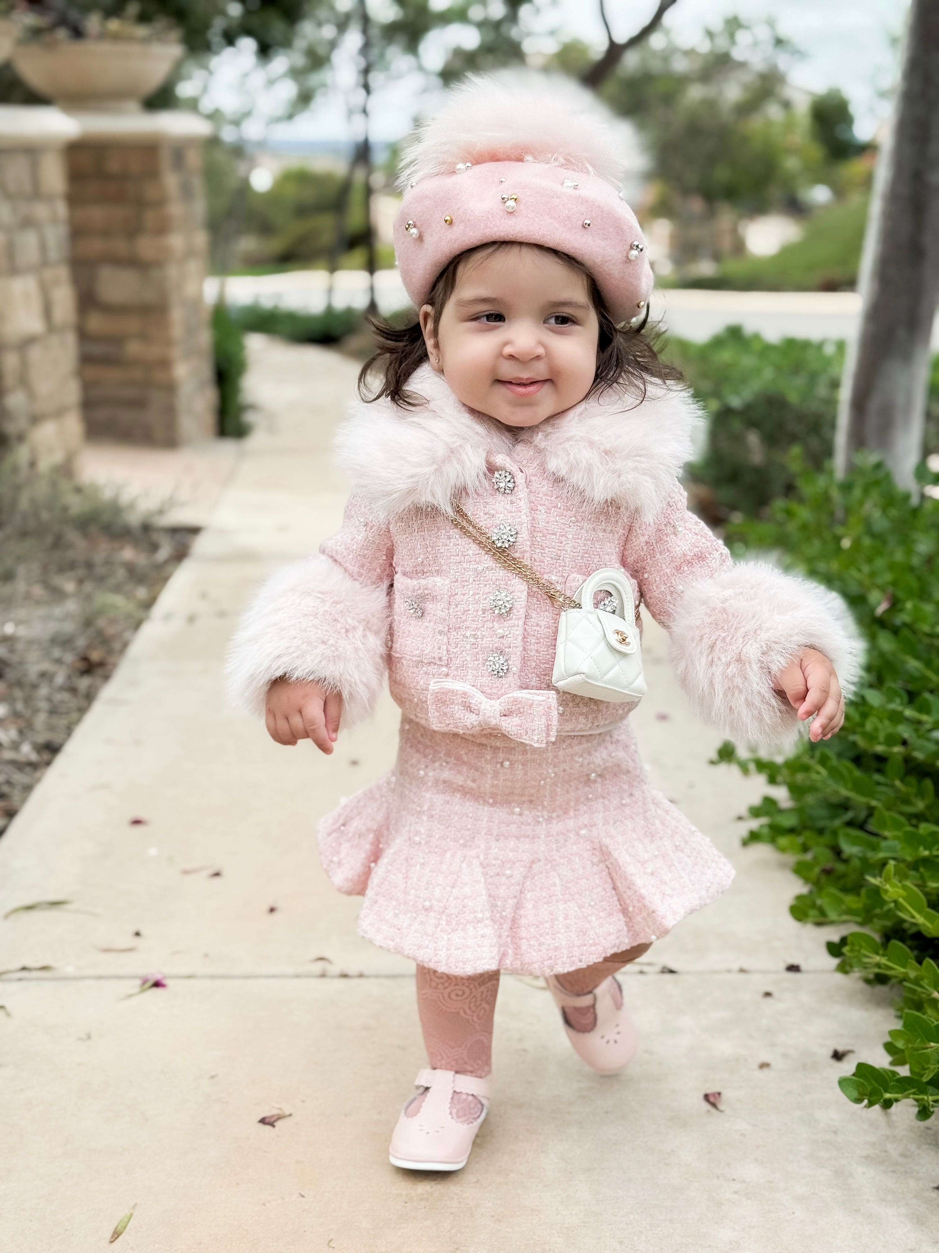 Baby Wool Beret with Pearls - Petite Maison Kids