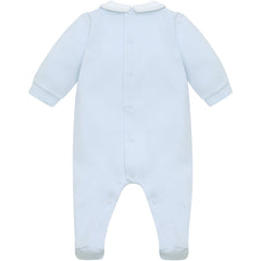 Lewis Boys Blue Toy Embroidery Babygrow