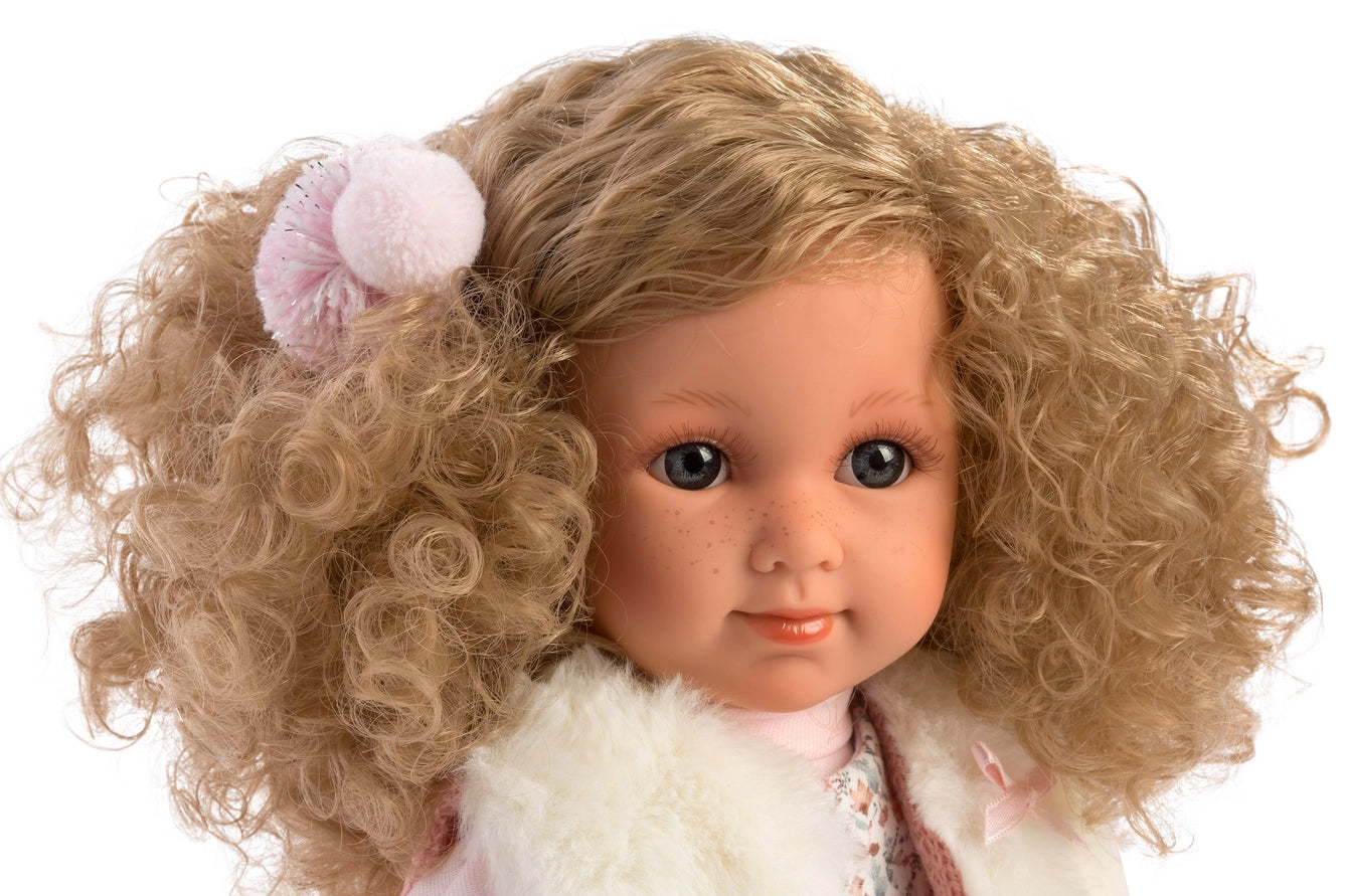 Soft Body Fashion Doll Elena — 13.8 in Blonde Ringlet Curls Doll