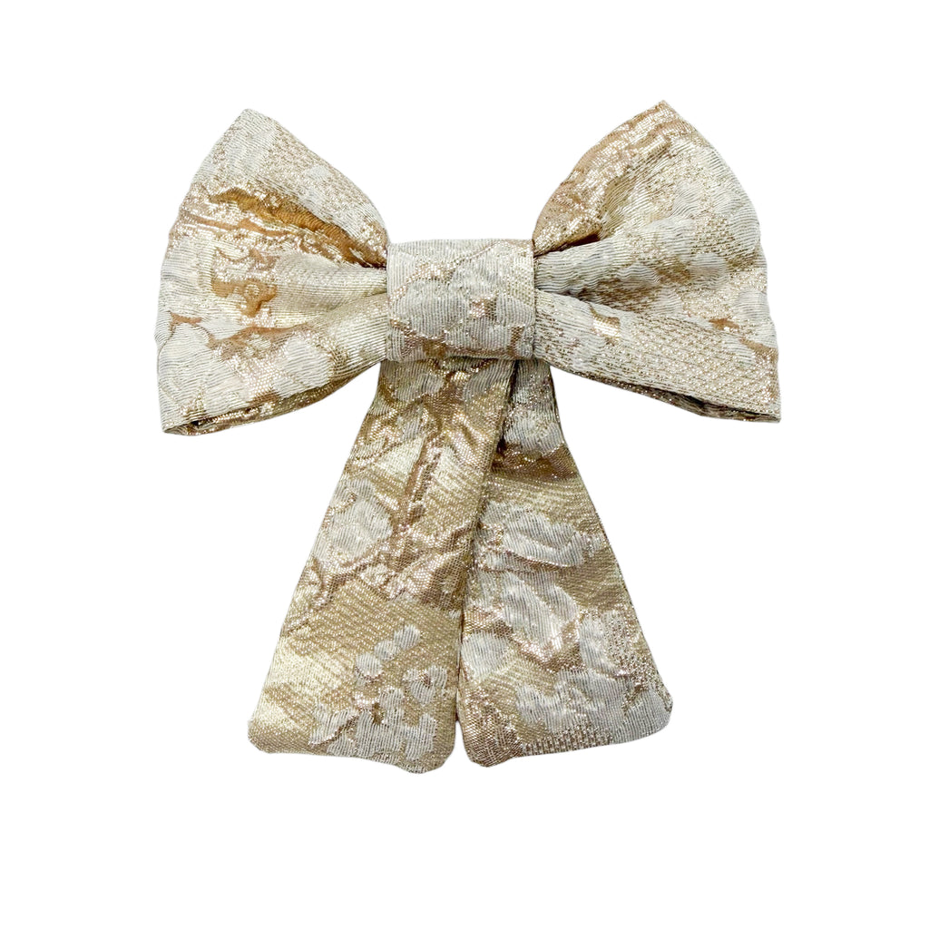 Charlie Gold Jacquard Hair Bow