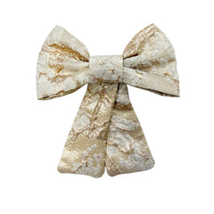 Charlie Gold Jacquard Hair Bow