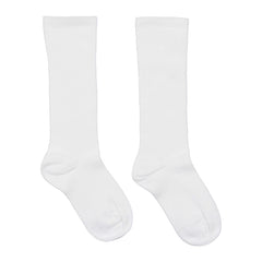 White Cotton Baby Knee High Socks