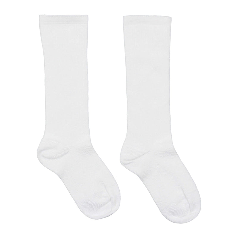 White Cotton Baby Knee High Socks