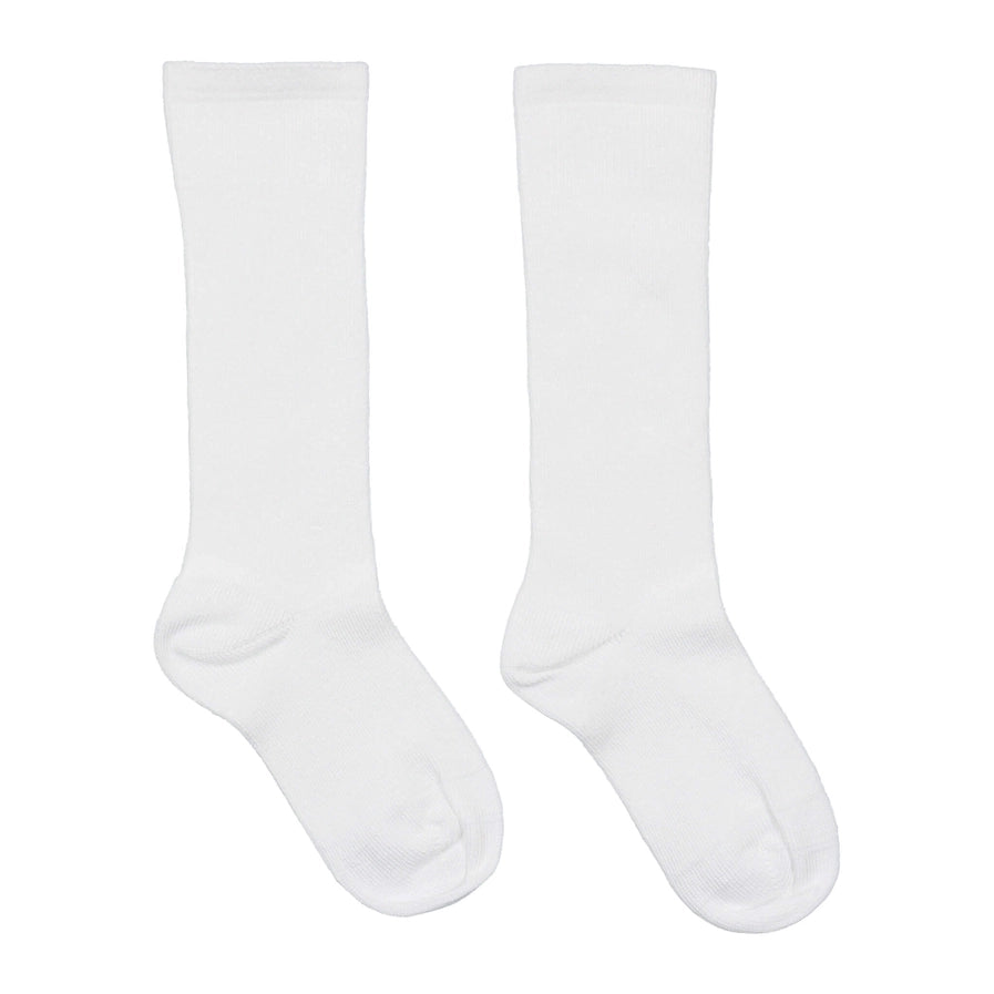 White Cotton Baby Knee High Socks