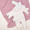 Ivory Cotton Babygrow with Stars Pattern