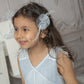 Skylar Blue Flower Tulle Hair Clip