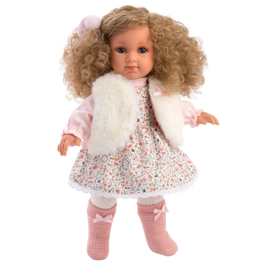 Soft Body Fashion Doll Elena — 13.8 in Blonde Ringlet Curls Doll