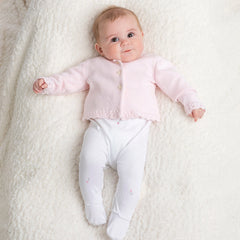 Annabel Baby Girls Babygrow & Cardigan Set