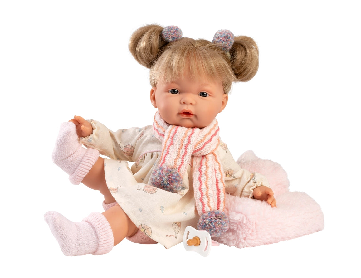 Soft Body Baby Doll Mercedes — 15 in Doll with Fleece Vest & Scarf