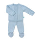 Baby Blue Cotton Knit Sweater and Pants Set