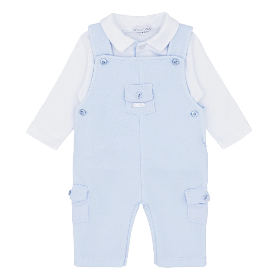 Boys Blue Dungaree Set