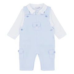 Boys Blue Dungaree Set