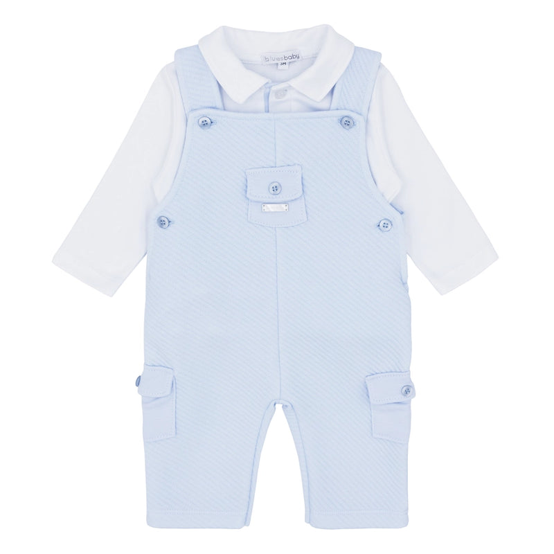 Boys Blue Dungaree Set