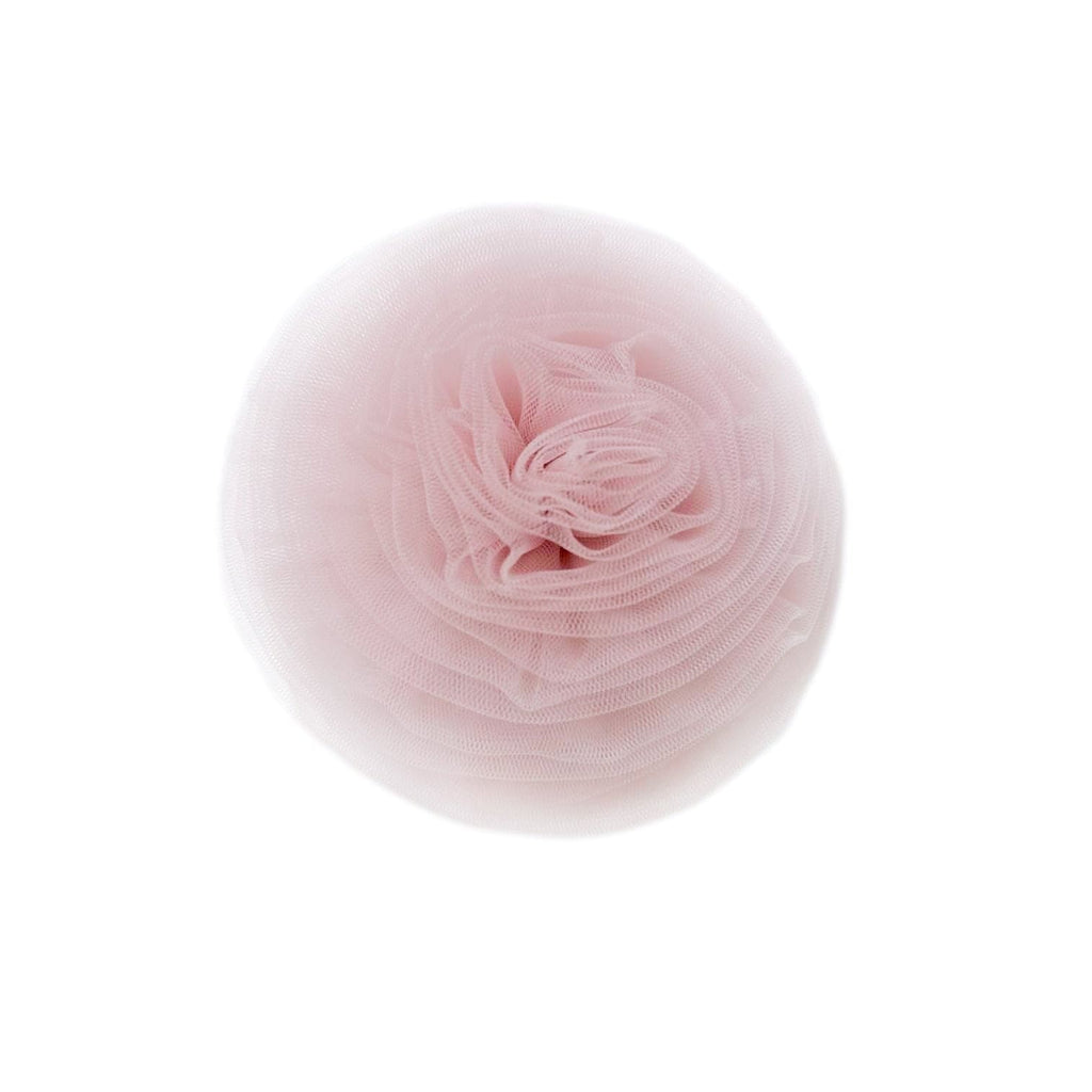 Rosa Pink Tulle Flower Hair Clip