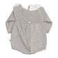 Grey Knit Bodysuit Onsie White Ruffle Collar