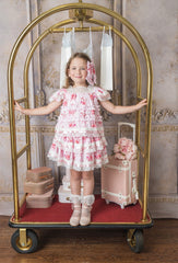 Amelia Pink Flower Print Skirt - Petite Maison Kids