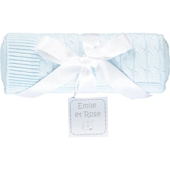 Gino Blue Knit Baby Blanket