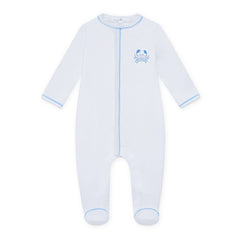 Little Crawlers Footie — Light Blue Pima Cotton Baby Footie