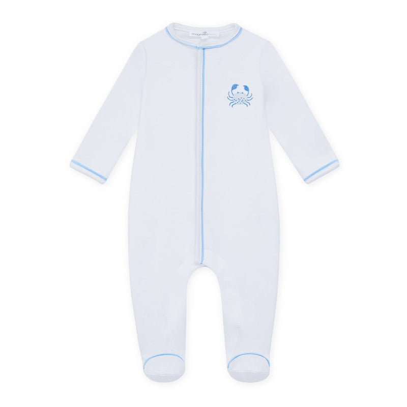 Little Crawlers Footie — Light Blue Pima Cotton Baby Footie
