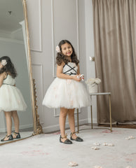 Giselle Ivory Criss-Cross Tulle Dress