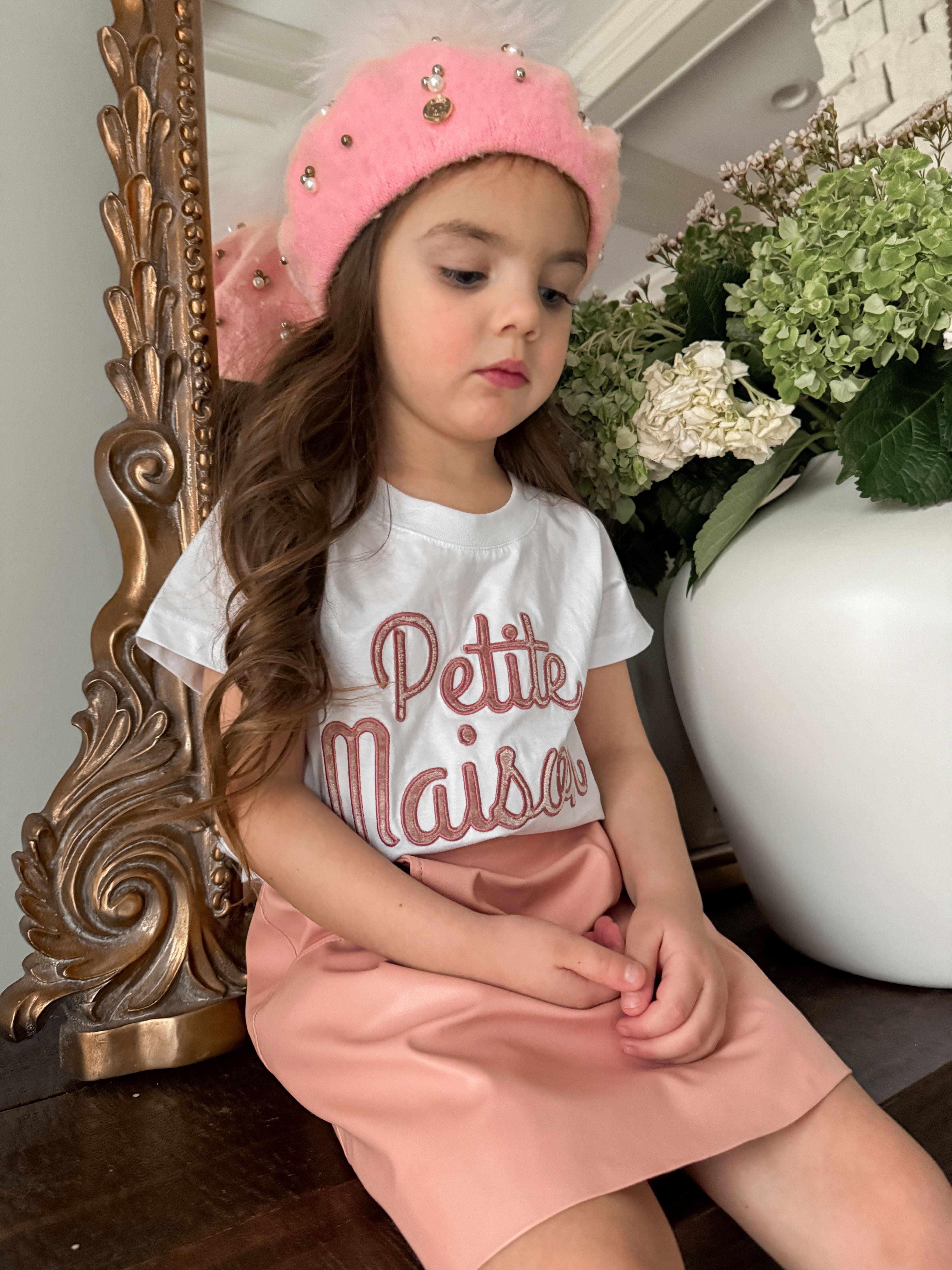 Petite Maison Pink Logo Pima Cotton T-Shirt