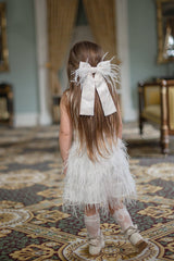 Eliza Ivory Feather Dress