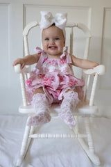 Amelia Pink Flower Print Romper