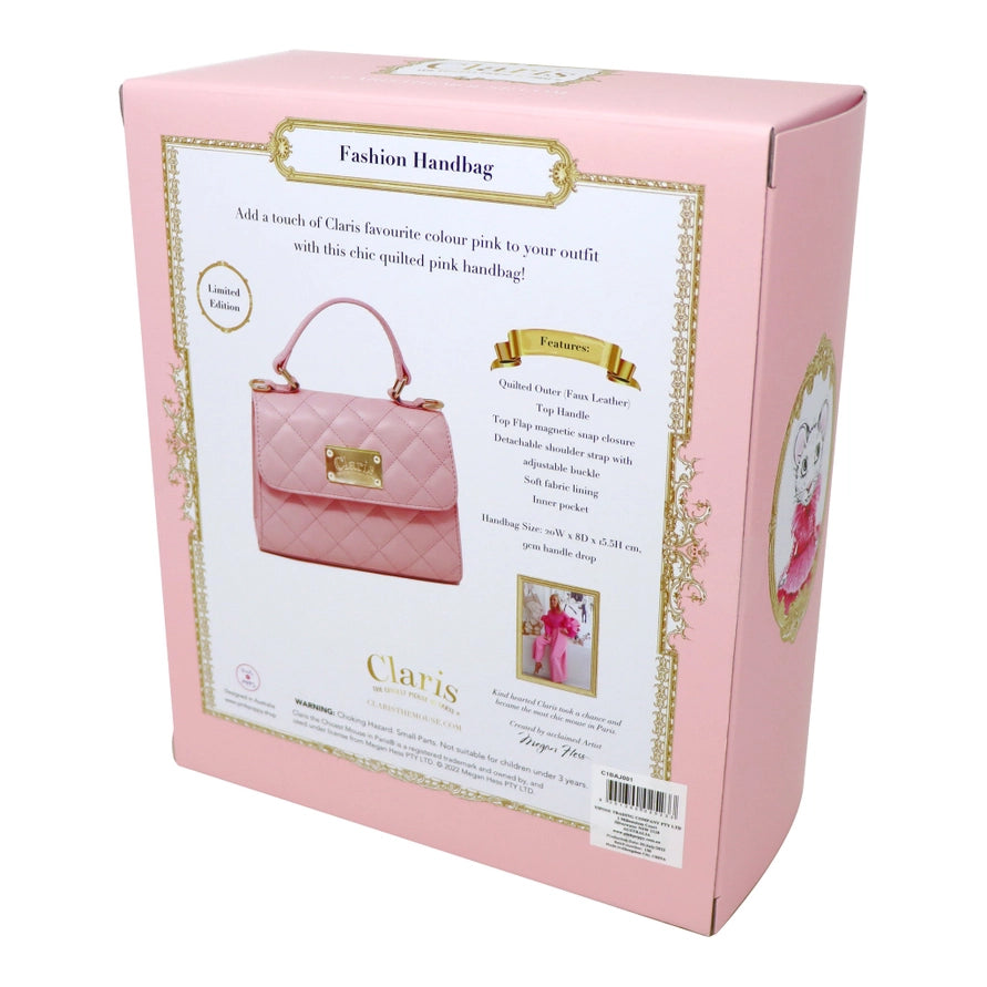 Claris the Chicest Mouse in Paris™ Quilted Pink Handbag
