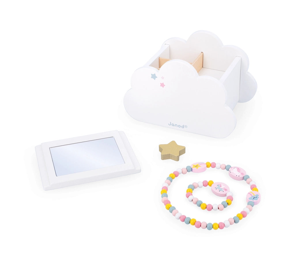 Secret Jewelry Box Toy with Unicorn Bracelet & Necklace by Janod