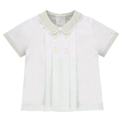 Sawyer Baby Boys White and Beige Outfit Set