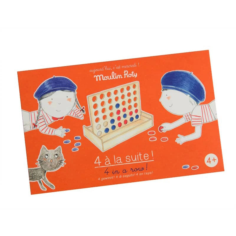 4 in a Row Wooden Board Game Moulin Roty