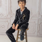 Charlie Black Velour Boys' Tuxedo Pants