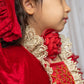 Red Flower Neck Tie With Black String