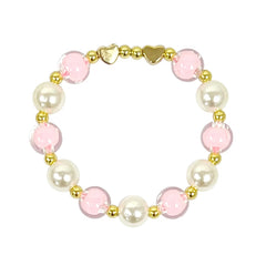 Pink Ballerina Pearl Bracelet and Necklace Set