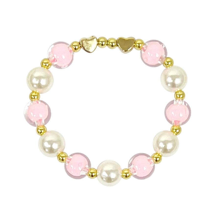 Pink Ballerina Pearl Bracelet and Necklace Set