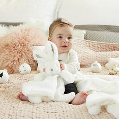 White Plush Cuddle Bud - Bunnie