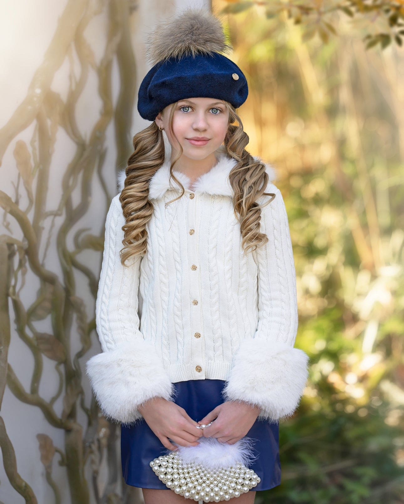 Wool Beret with Pom Pom