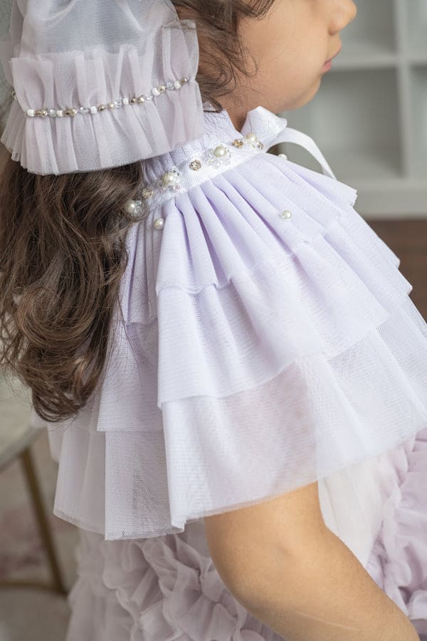 Ariel Lavender Victorian Tulle Cape