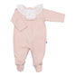 Petal Pink Babygrow with White Ruffle Collar