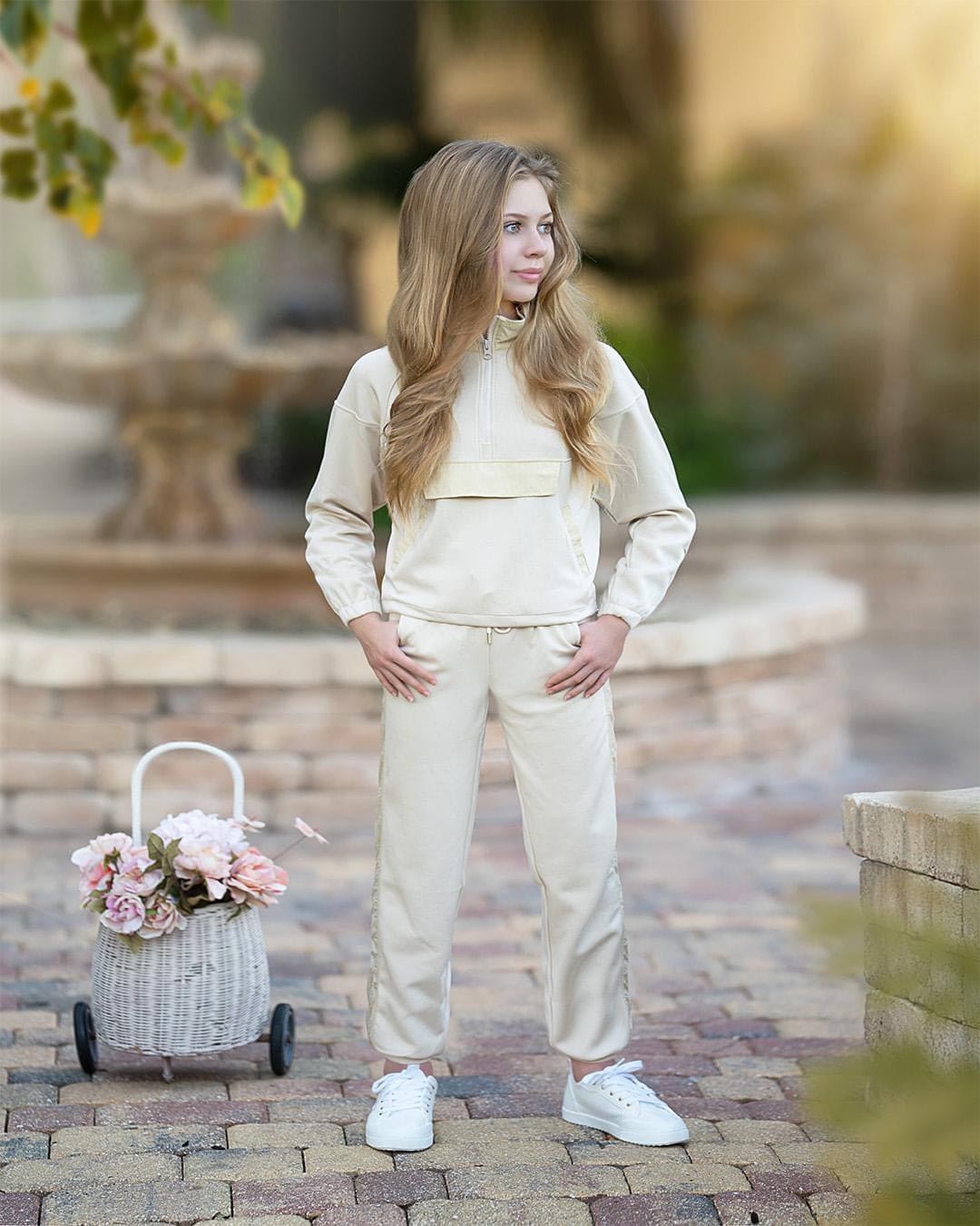 Beige Modal Track Suit