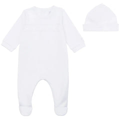Heath White Unisex Babygrow and Hat