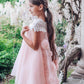 Rosa Pink Tulle Flower Dress