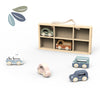 Car Display Case with 6 Vehicles Toy