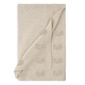Beige Cotton Knitted Baby Blanket