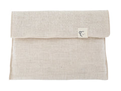Two Crossover Baby Bodysuits Organic Cotton and Linen Blend