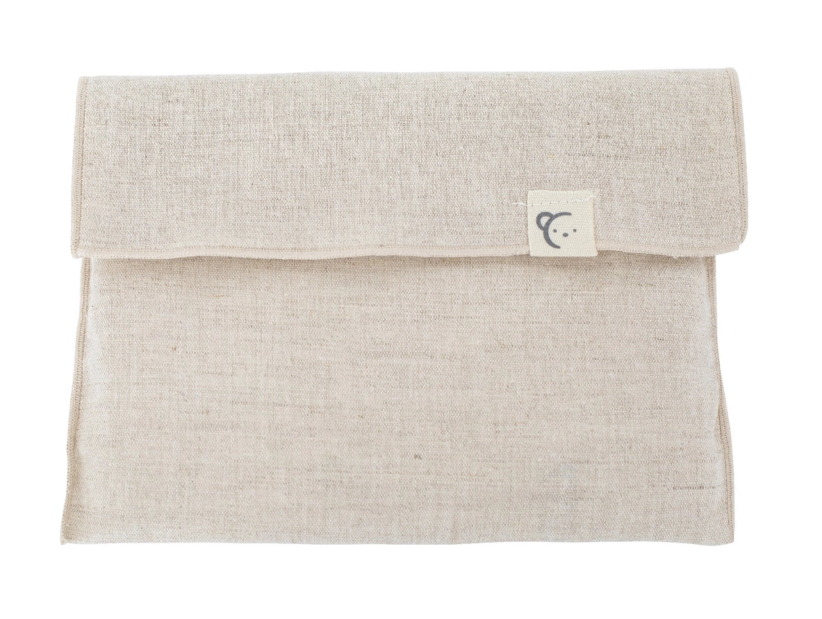 Two Crossover Baby Bodysuits Organic Cotton and Linen Blend