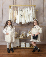 Ivanna Ivory Blouse and Skirt Set