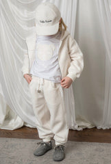 Pima White Cotton Teddy T-Shirt - Petite Maison Kids